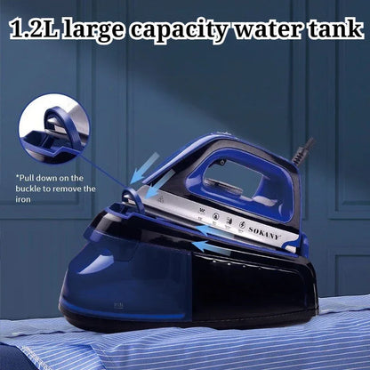 Large Capacity Water Tank Handheld Electric Irons Powerful Steam Faster Ironing Widened Panel Clothes Steam Iron Home Appliances
