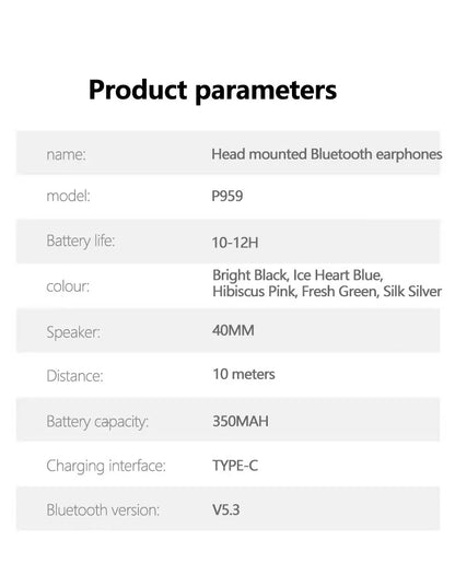 Original Over-Ear Wireless Bluetooth Headphones Noise Cancelling Microphone Gaming Head  Mounted Earphones Supports TF Card