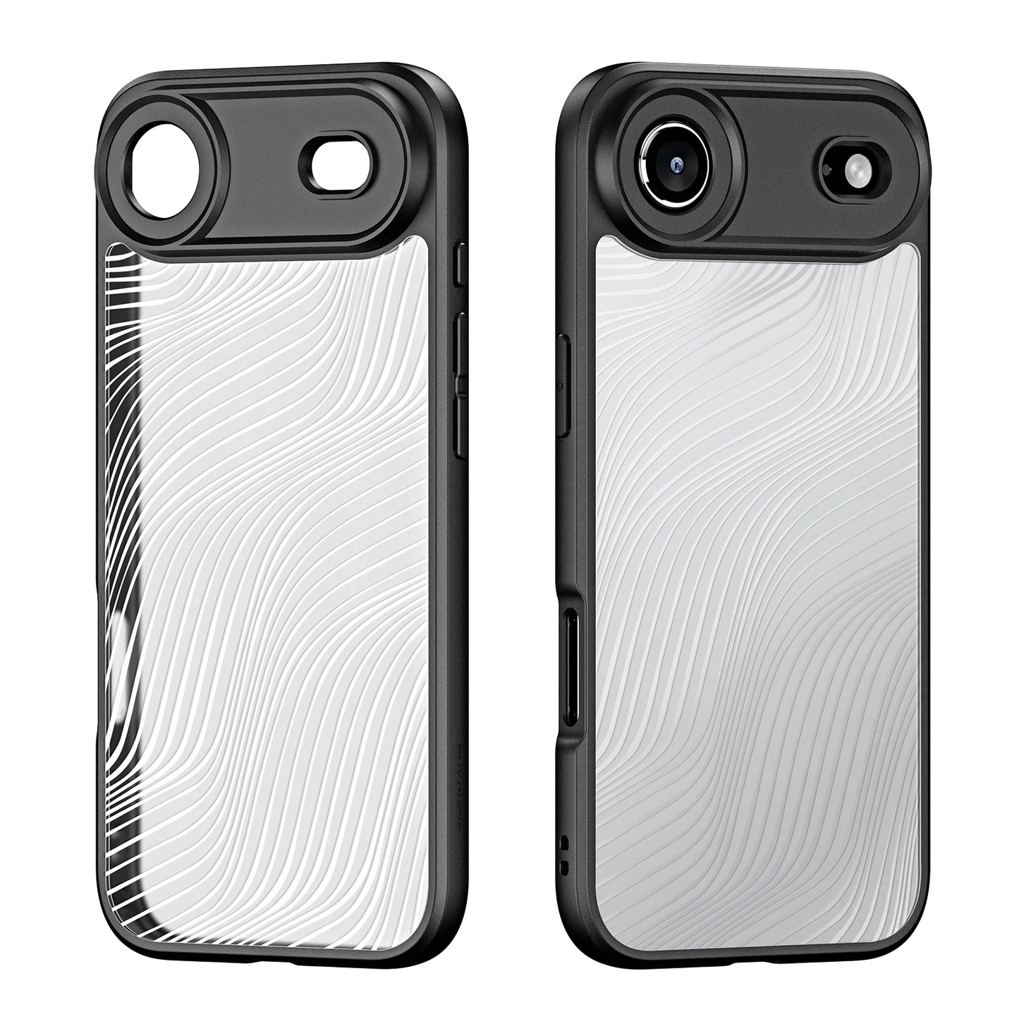 DUX DUCIS Magnetic Phone Case for iPhone 17 Pro Max & iPhone 17 Air Back Stand Cover with Transparent Flowing Lines Design