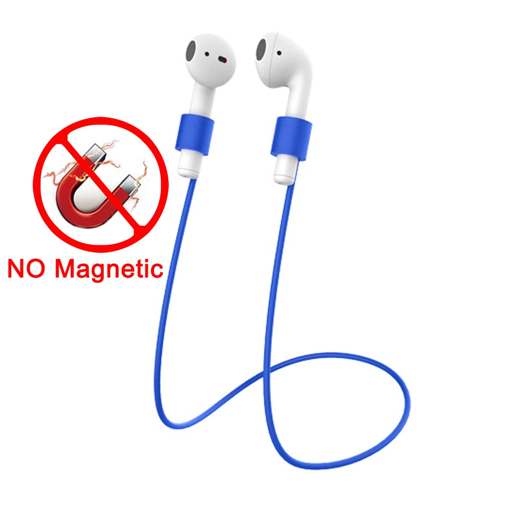 Silicone Wireless Bluetooth Headphone Neck Strap Cord String For AirPods Pro 1 2 3 Magnetic Anti-Lost Silicone Earphones Rope