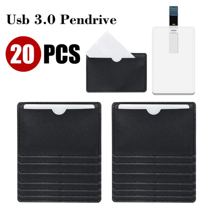 10/20/50PCS LOT Free Logo 100% Capacity 16GB 32GB Credit Card USB Flash Drive 3.0 Customized Logo Top Quality Creative Pendrive