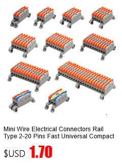 Wire Connector 1 Input Multiple Output Electrical Splitter Push-in Terminal Block Butt Home LED Light Quick Wiring Connectors