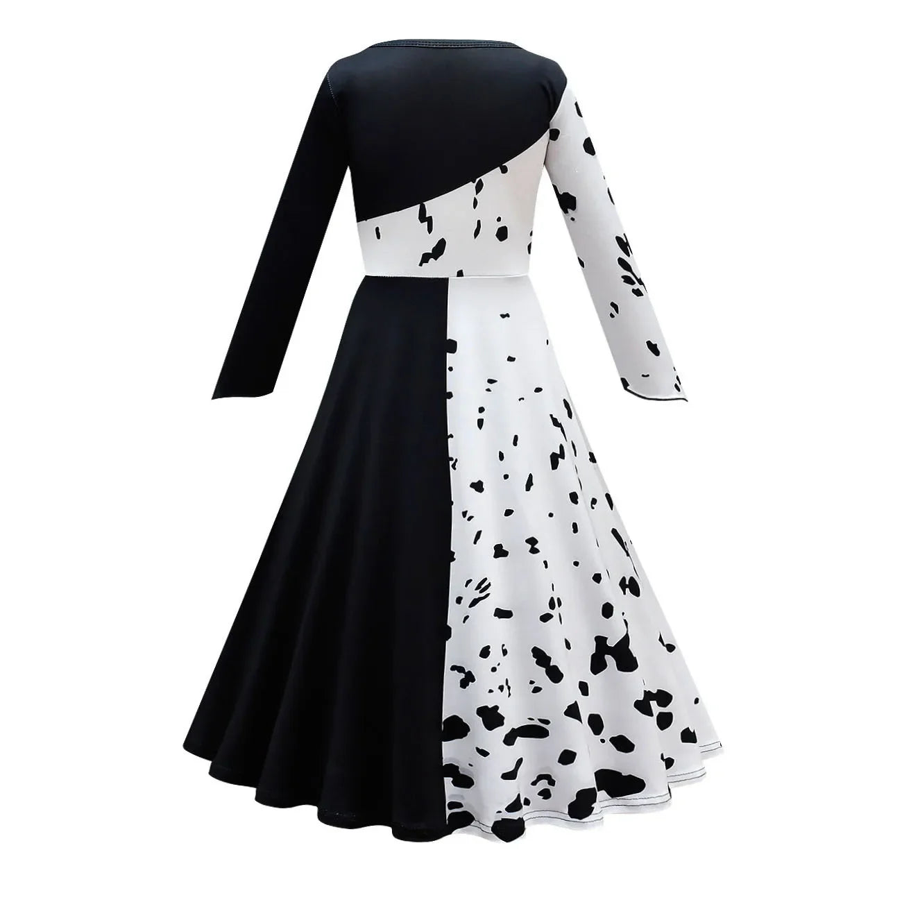 Robe de sorcière noire et blanche pour enfants, chien loyal, vêtements Kuira, robe longue, perruque Everak, performance d'Hall
