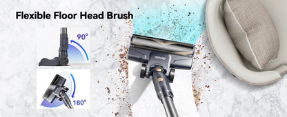 INSE I8 Corded Vacuum Cleaner Free-Stand Stick Vacuum 25KPa 600W Powerful 6 in1 Lightweight Handheld Cleaner for Carpet Pet Hair
