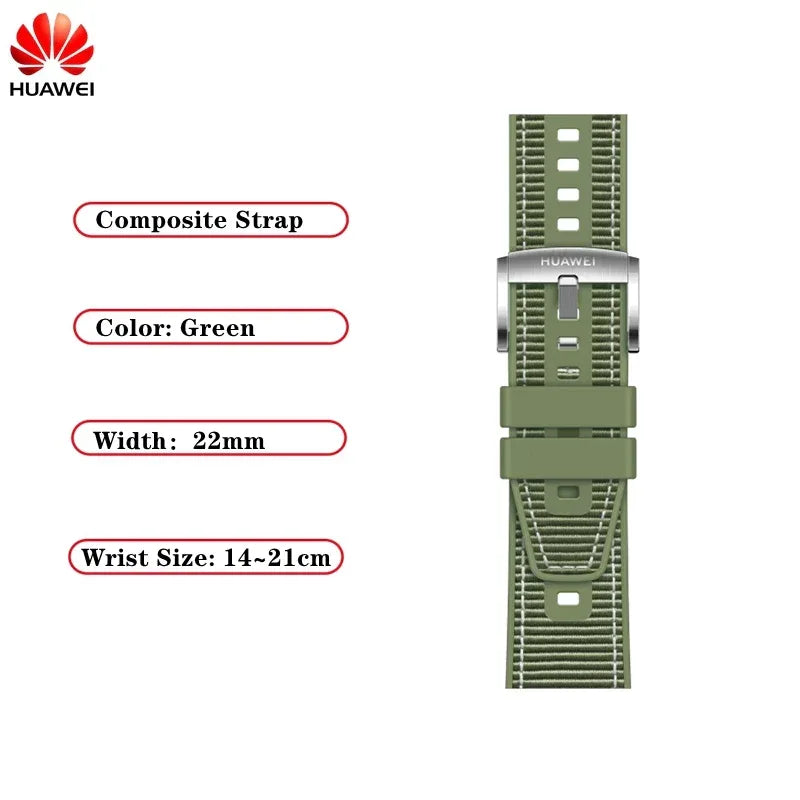 Original FKM Rubber Sport Band for Huawei GT3pro 46mm Titanium Watch Strap GT3 PRO Genuine Leather Band