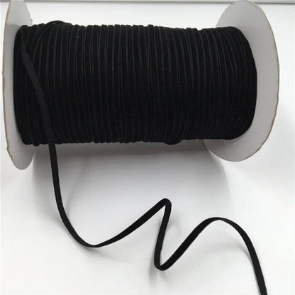 5Yards Nylon Black Velvet Ribbon Golden Single Face for Handmade Gift Bouquet Wrapping Home Party Decoration Christmas