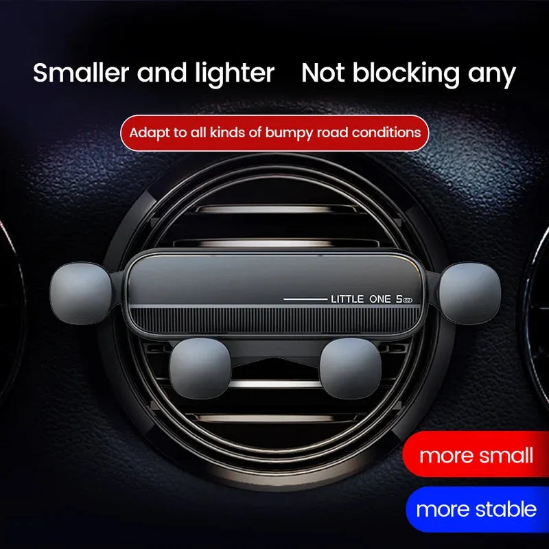 Universal Gravity Car Phone Holder Air Vent Mount Mobile Support for iPhone 13/12 Xiaomi - Automotive GPS Stand