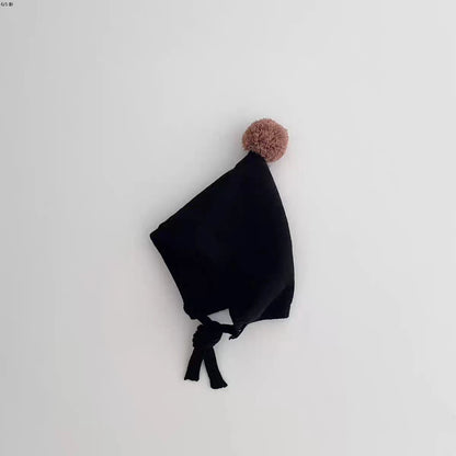 Bonnet d'hiver à pompon pour bébé, mignon, motif dessin animé, bonnet tricoté pour nouveau-né, chaud et en laine pour enfants (garçon/fille), protection des oreilles