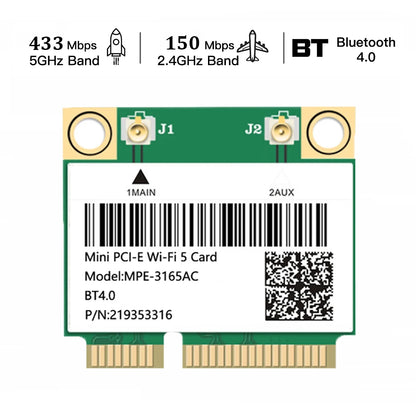 MC-AC7265 1200Mbps Bluetooth 4.2Mini PCI-E Interface 2.4G 5Ghz Wifi Card For Laptop