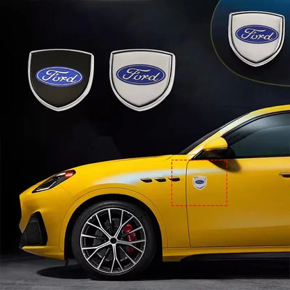 3D Metal Car Side Fender Trunk Emblem Badge Decoration Stickers For Ford Focus 2 3 Mk2 Mk3 Fiesta Mondeo Ranger Ecosport Kuga ST