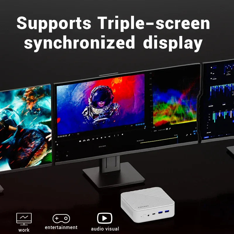 FIREBAT MINI PC AM02 AMD Ryzen 5 7430U Windows 11 PC 16GB DDR4 3200MHz 512GB SSD Wifi 6 BT5.2 HDMI 2.1 2.5Gbps Desktop Computer