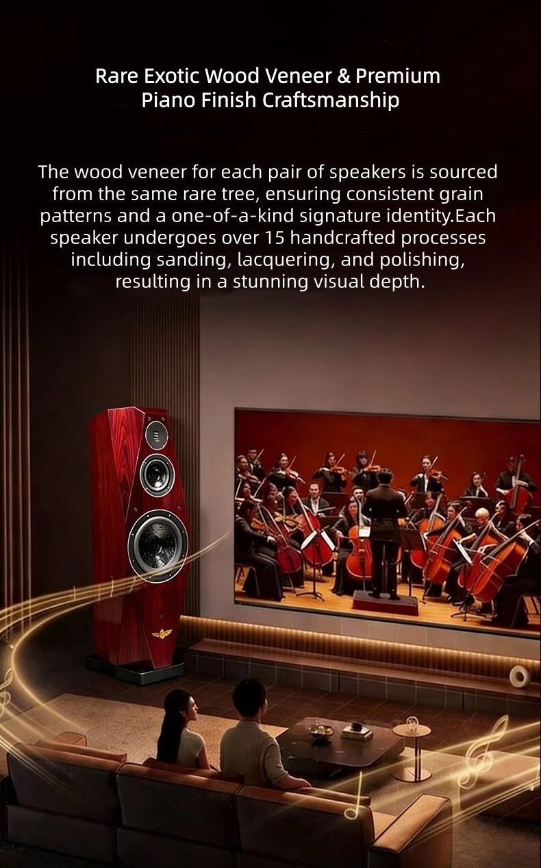 BL-8 Diamond 8 Flagship Hi-Fi Floor Standing Speakers, Audiophile High-End Passive Tower System for Home Audio