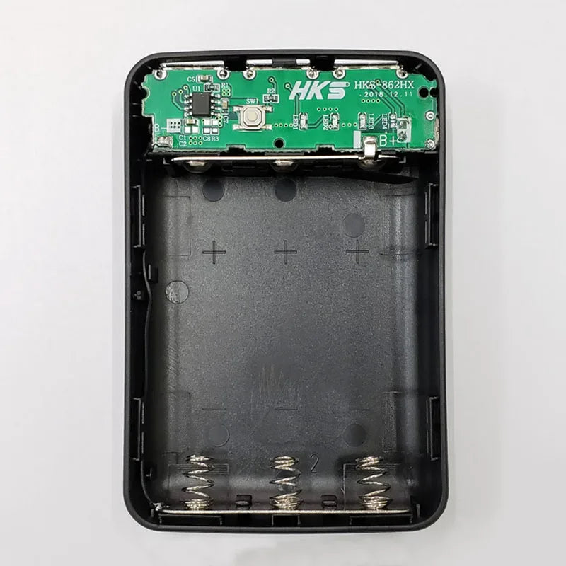 DIY Power Bank Box Rechargeable Flat Head Battery Charger Outer Case for Mobile Phone Tablet