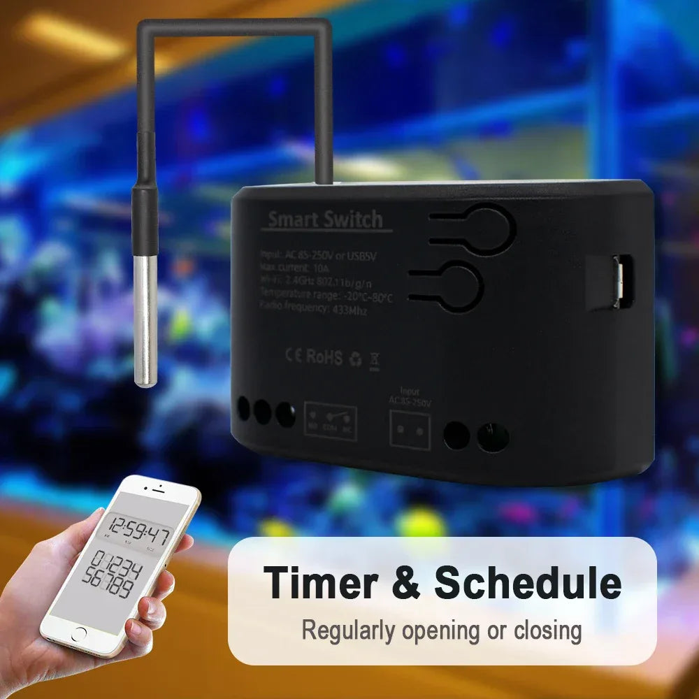 Dry Contact WIFI Tuya Smart Temperature Switch Controller Thermostat Sensor Passive Relay RF Receiver Work for Alexa Google Home