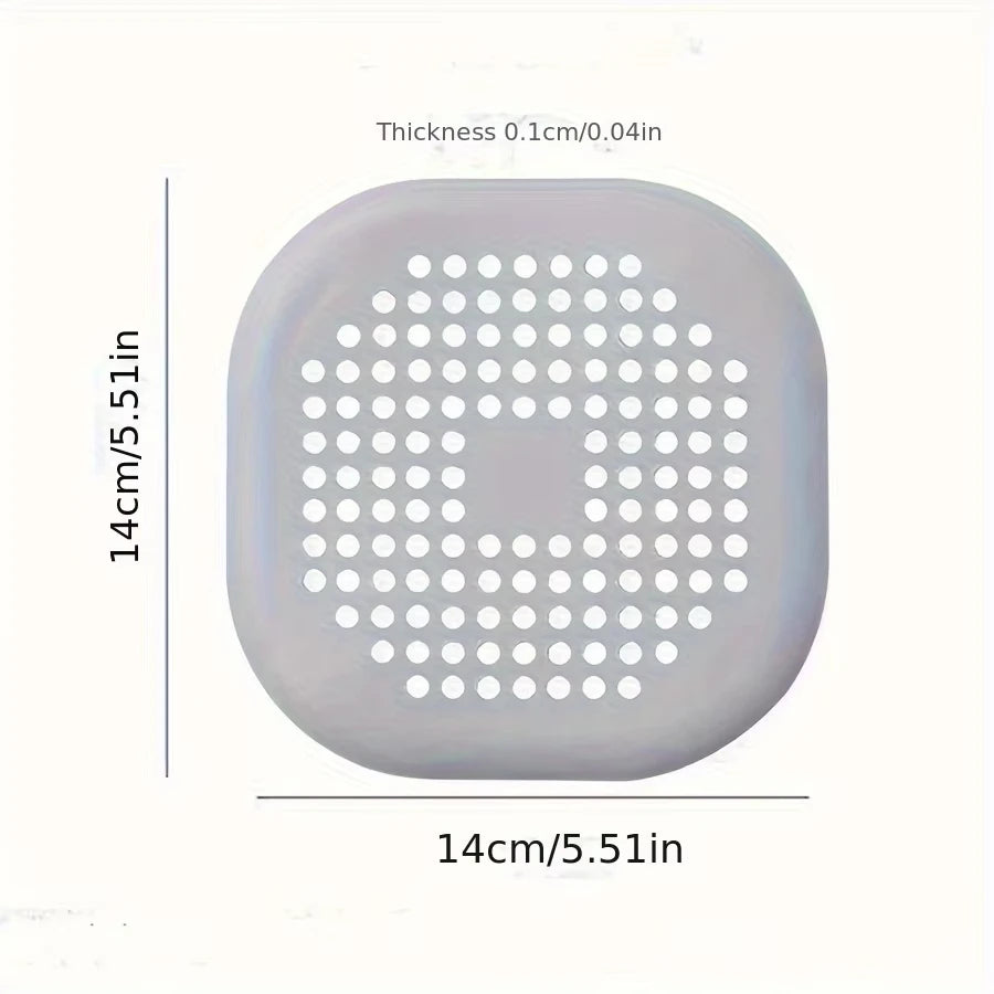 Sewer with Suction Cup, Floor Drain Mat, Kitchen, Bathroom, Anti Clogging Hair Filter
