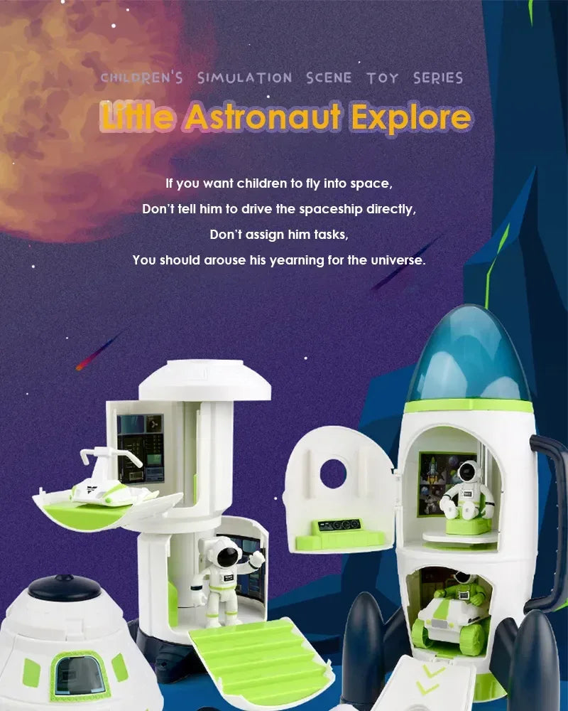 Puzzle Acousto Optic Space Toys Space Model Air Force Shuttle Space Station Rocket Aviation Series Toy Forkids Christmas Gift