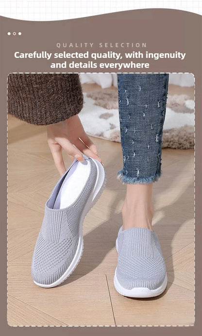Women's Summer Shoes Plus Size Casual Single Ladies Shoes Soft Sole Cover Half Slippers Sale Shoes with Free Shipping