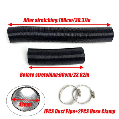 42mm 60mm 75mm 90mm Diameter 60-200cm Length Air Diesel Parking Heater Duct Pipe Tube Hose For Webasto Eberspacher Car Camper