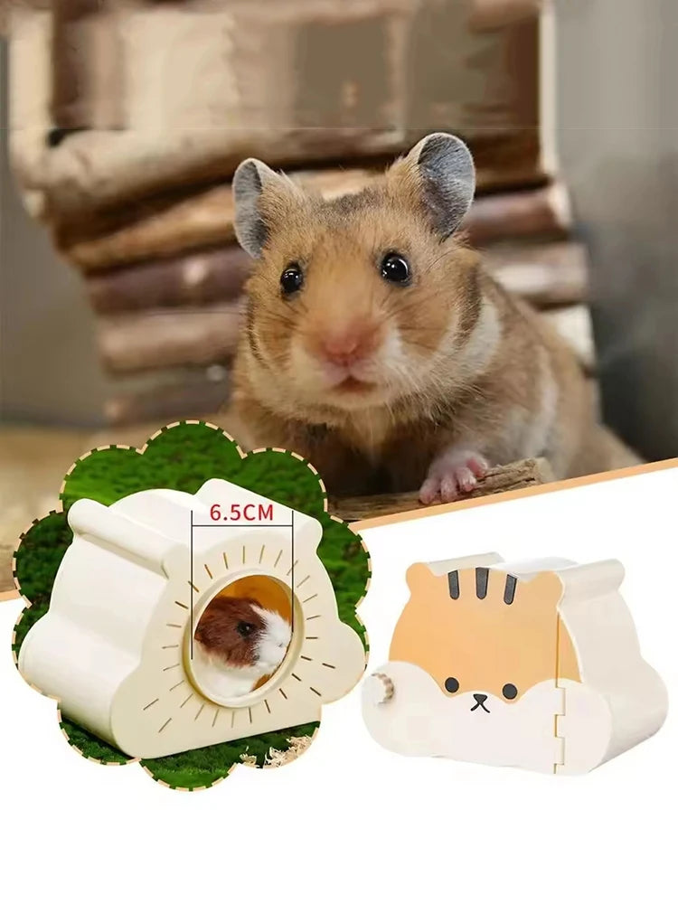 Visual Hamster Nest Flower Branch Mouse Evacuation House Four Seasons Universal Cartoon Magnetic Cage Observation House