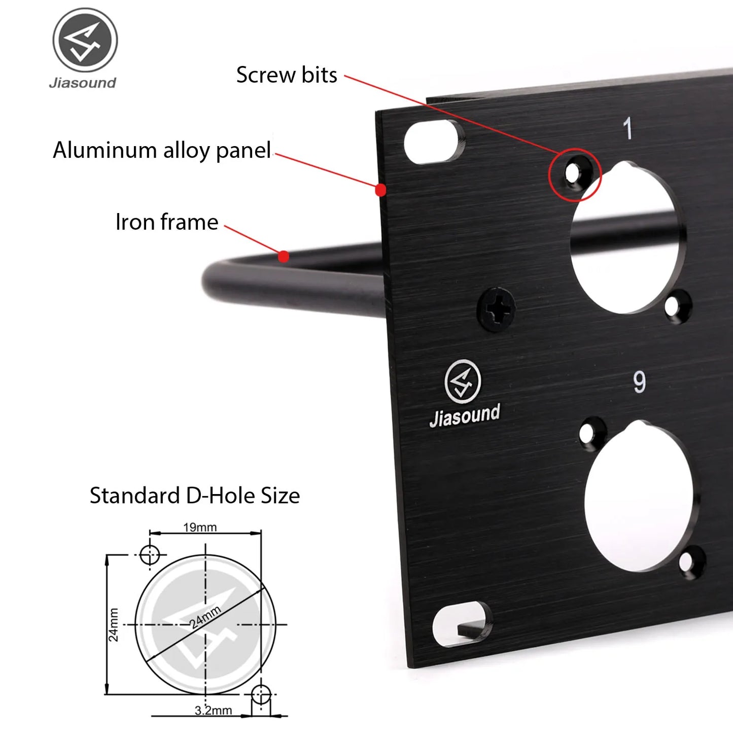 1U 2U Rack Patch Panel 8 12 16 24 Way Channel Flight Case Mount for XLR Connecctor Male Female SpeakOn Cabinet Mounting Panel