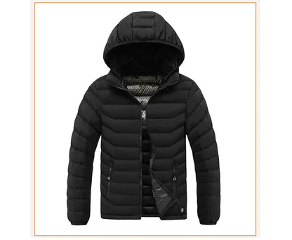 Winter Men's Bomber Padded Jacket Casual Men Cotton Thicken Warm Hooded Parkas Coats Male Thermal Windbreaker Jackets Clothing