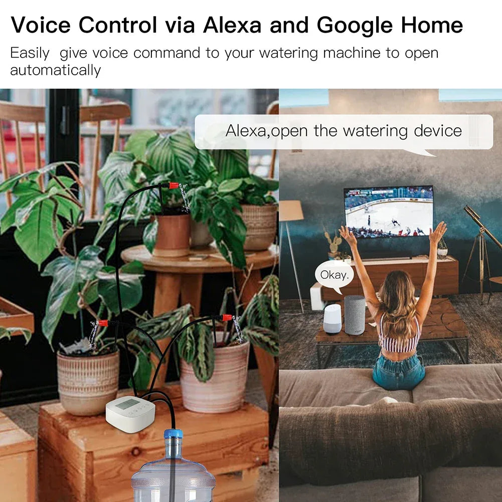 WiFi Tuya Smart Watering Machine Automatic Micro-drip Irrigation System Plants Controller System Irrigation Tool Alexa Google