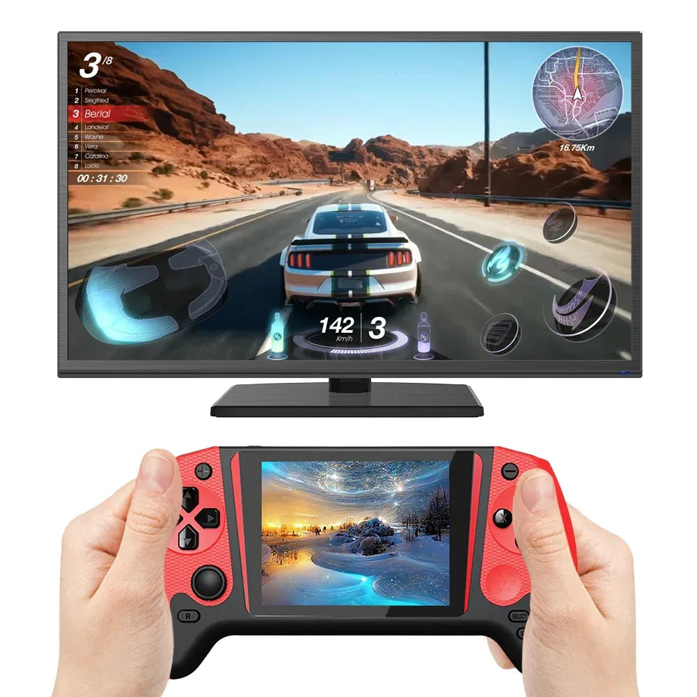 Portable Game Console 3.5inch LCD Screen Built-in 500 Games Nostalgic Game Console 1200mAh Video Game Console for Single Player
