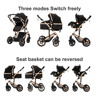 Baby Stroller 3 in 1 stroller lightweight strollers  Baby Carriage mutifunction strollers Baby newborn stroller mother kids