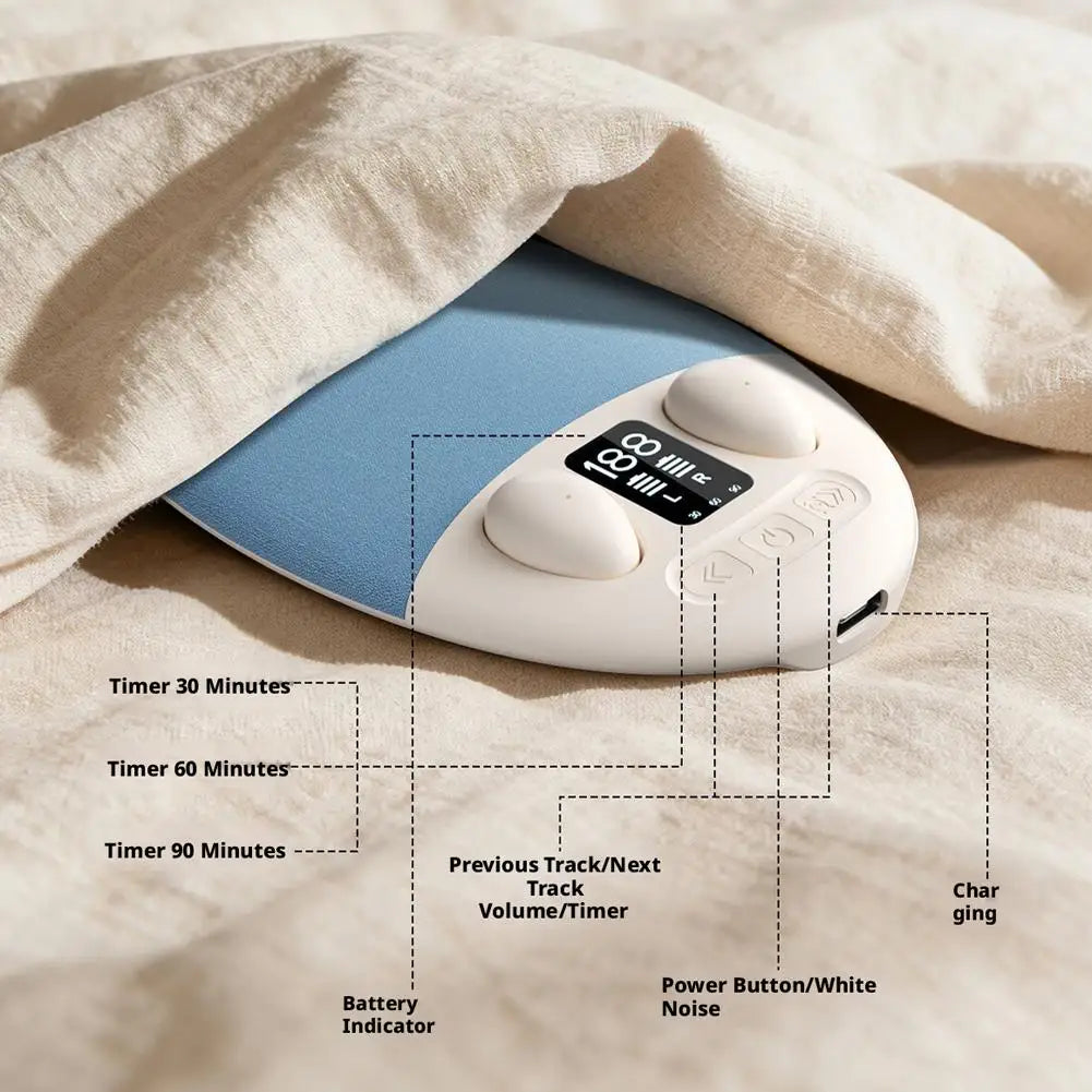 Mini Sleeping Aid Bluetooth Speaker Bluetooth Under Pillow Machine With White Noise 30/60/90 Min Timer for Bed Bedroom Bedside