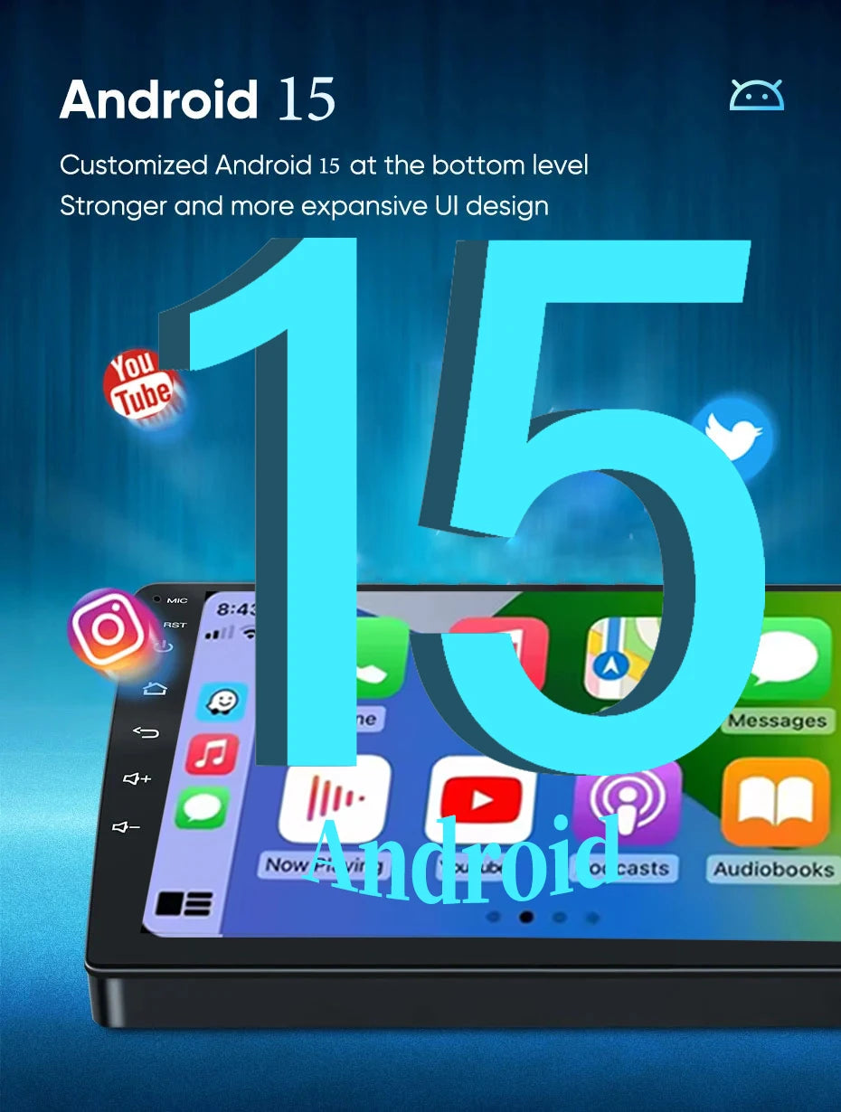 Android 15 Car Radio For Honda Fit Jazz 2008-2013 2din Android 12 Carplay Multimidia Video Player Navigation GPS Head Unit