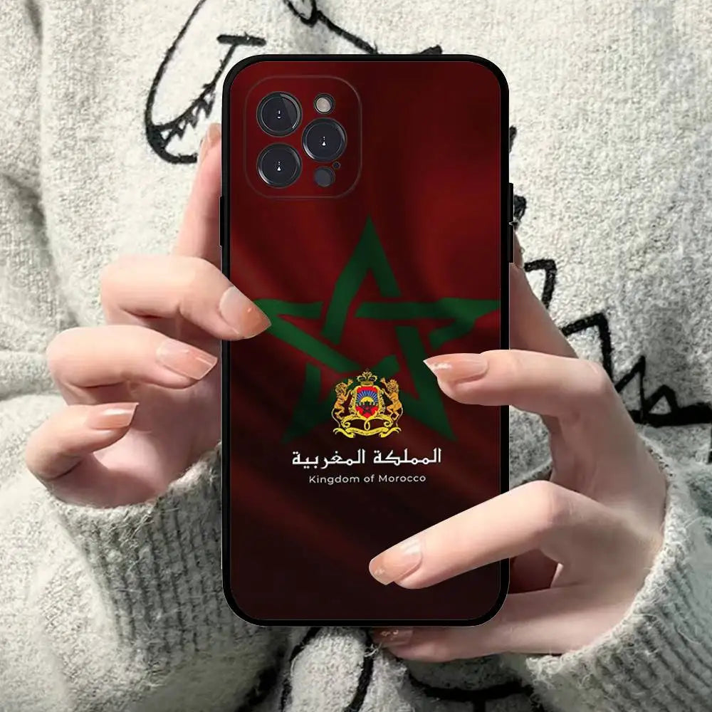 Maroc M-Morocco Flag For IPhone 17 16 15 14 13 12 11 Pro Max 13 17Air Shockproof Soft Phone Cases Coque