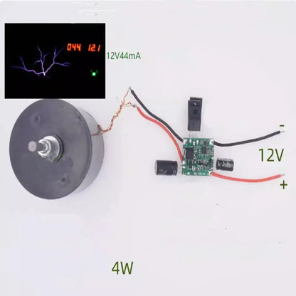 Taidacent 4W Micro-Power 12V Toy Music Tesla Coil Generator Kit Arc Pulse Booster Coil High Voltage Air Discharge Boost Module