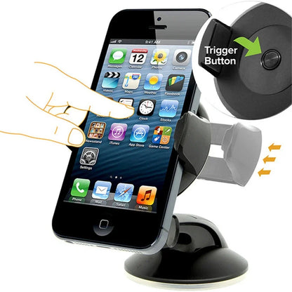 AUFU Sucker Car Phone Holder Smartphone Mount Stand GPS Telefon Mobile Cell Support For iPhone 15 14 13 Pro Max Xiaomi Samsung