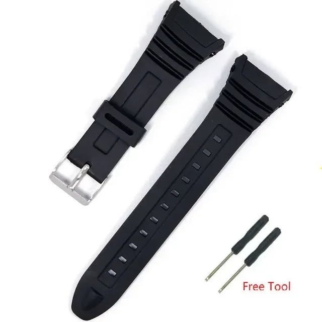 Silicone Sports Watch Band for Casio 3239 W-96H-1A W-96H-1B W-96H-2A W-96H-3A W-96H-4A2 W-96H-4A W-96H-9A Electronic Watch Strap