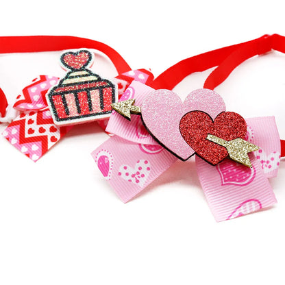 50/100pcs Small Dog Cat Bowties Neckties Fashion Valentine's Day Love Pet Bow Ties For Dogs Grooming Dog Puppy Grooming Products
