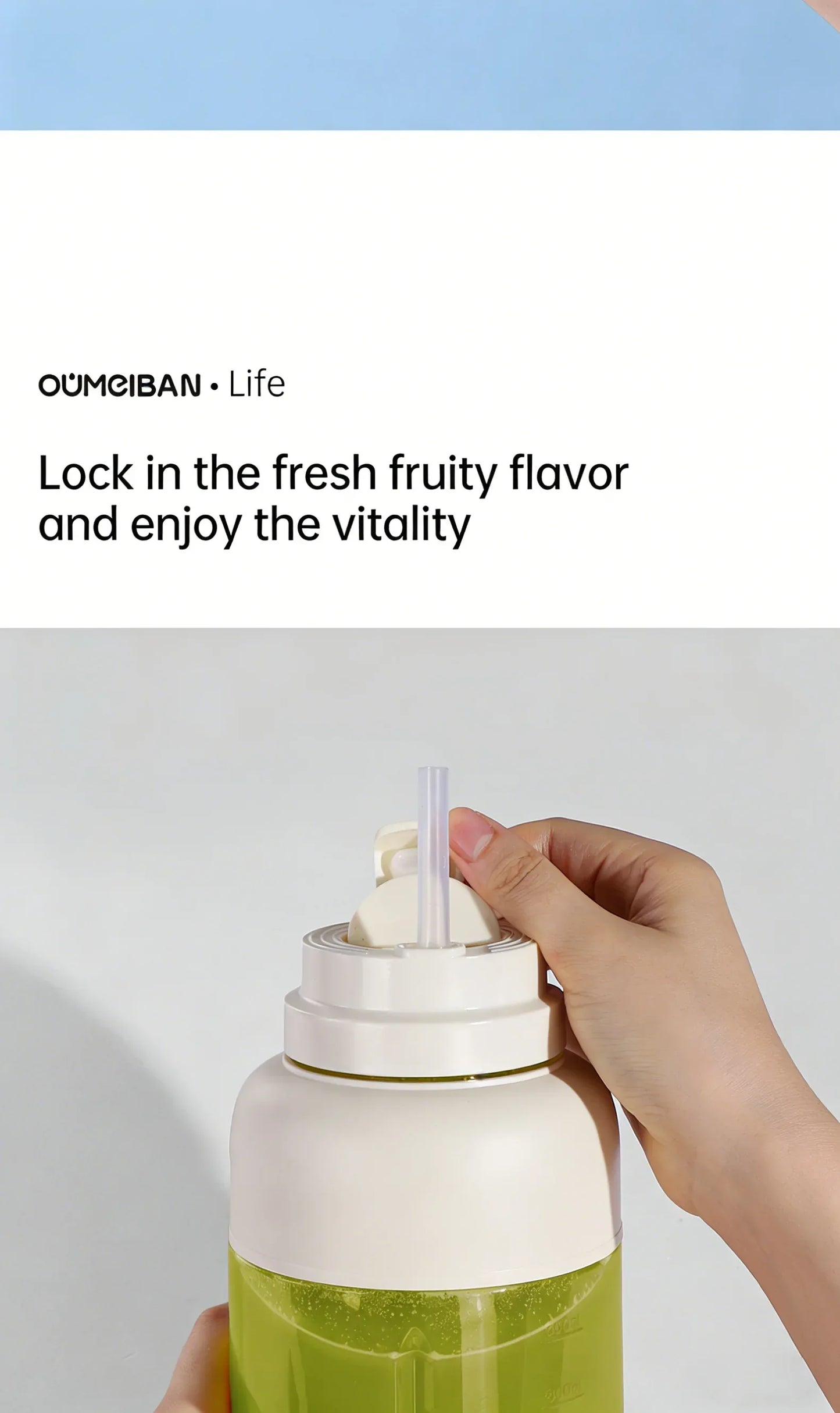 Home Portable Juicer 1400ML, Fresh Fruit Mixer with 48 Blades, USB Rechargeable Multifunctional Ice Crusher Smoothie Blender