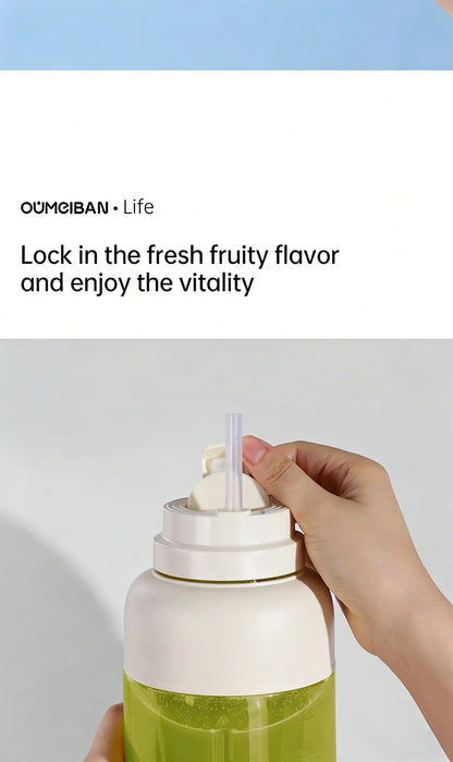 Home Portable Juicer 1400ML, Fresh Fruit Mixer with 48 Blades, USB Rechargeable Multifunctional Ice Crusher Smoothie Blender