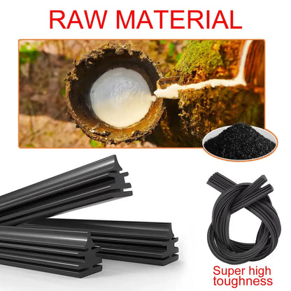 6mm Car Wiper Blade Replacement Strip Boneless Rubber Strip Frameless Wiper Rubber Strip Accessory 26 "28" 30 "32" Inch 2PCS