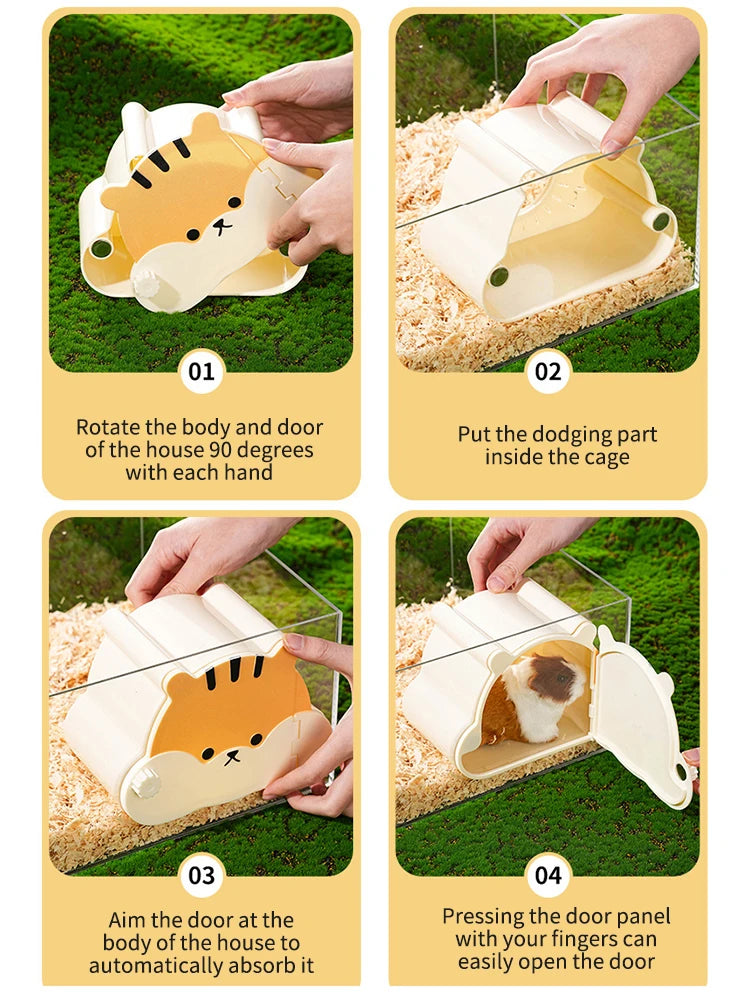 Visual Hamster Nest Flower Branch Mouse Evacuation House Four Seasons Universal Cartoon Magnetic Cage Observation House