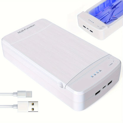 Portable USB Nail Tool Sterilizer with Blue Light – Ideal for Manicure, Tweezers, Scissors, Jewelry, Phones, Watches & Keys