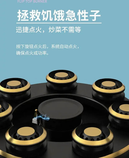 Household Built-in Double Stove Gas Stoves Table Kitchen Kitchens Cookers Countertops Cooker Home Recessed Top Cooktop Hob Panel