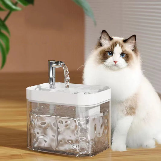 1500ML Automatic Pet Fountain - Fresh and Filtered Water Pet Drinking Dispenser Drinker for Cats Puppies - Ideal for Indoor Use by PDG ibma