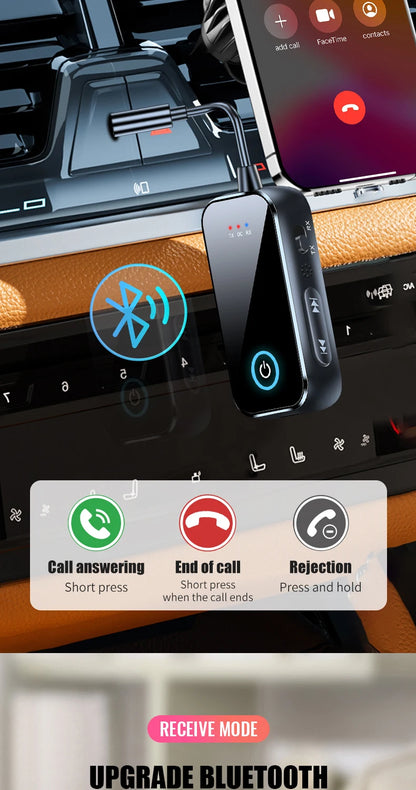 2 in 1 Bluetooth 5.4 Receiver Transmitter 3.5mm AUX Jack Airplane USB Dongle Wireless Audio Adapter For TV PC Speaker Car kit