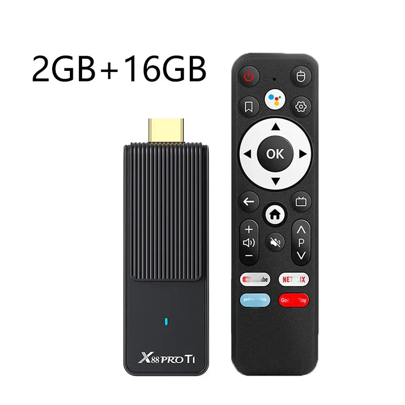 Smart TV Stick Android14.0 X88 PRO RK3518 4K Wifi6 Quad Core Voice Remote Media Player Mini Android TV Stick 2GB 16GB