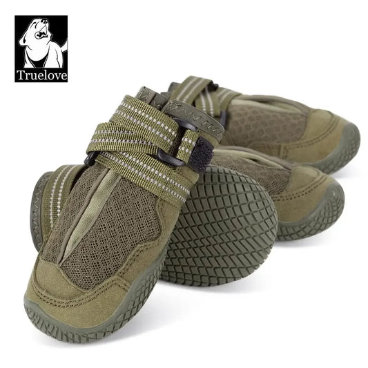 TRUELOVE Pet Shoes Waterproof Anti-slip for Puppy Medium and Large Dog Protect Pet Feet ArmyGreen Winter Snow 2/4pcs/set YS1891 by PDG ibma