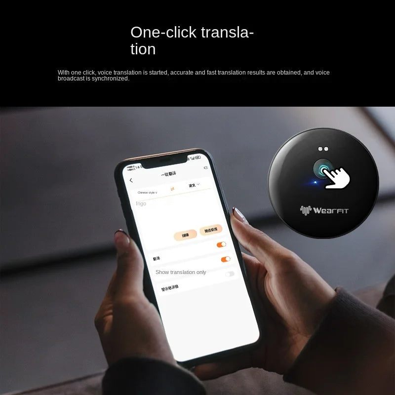 Smart Translating AI 102 Phone Assistant Language Translate Bluetooth Voice Translator Portable Audio Recognition Translation