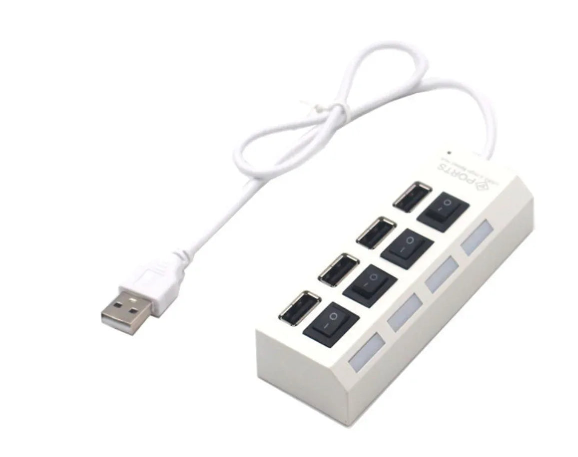 USB HUB 4/7 Port Multiple Expander With ON/OFF Switch Multi USB Splitter Hub 4ports 7ports Adapter Computer Accessories