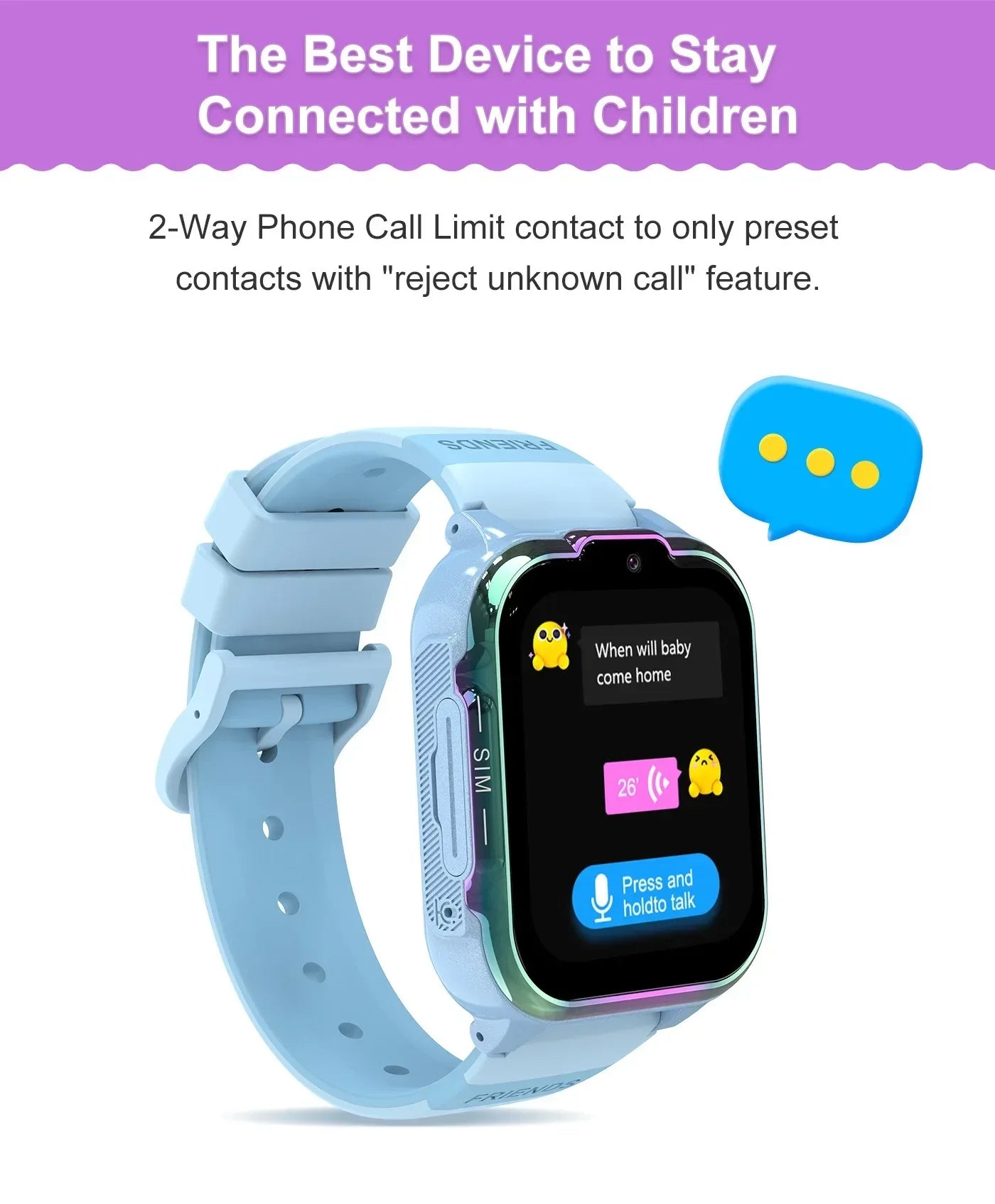 Full Netcom DH20 Children's Smart Watch 4G Video Call Positioning Card Student Phone Watch