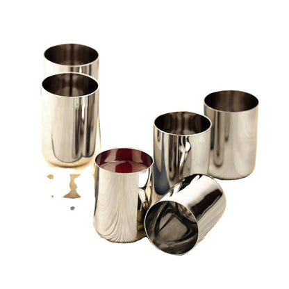 Top Seller Metal Drinking Stackable Durable Party Wine Glasses Stainless Steel Tumbler Cup Drinking Glass Wholesale Bulk Orders