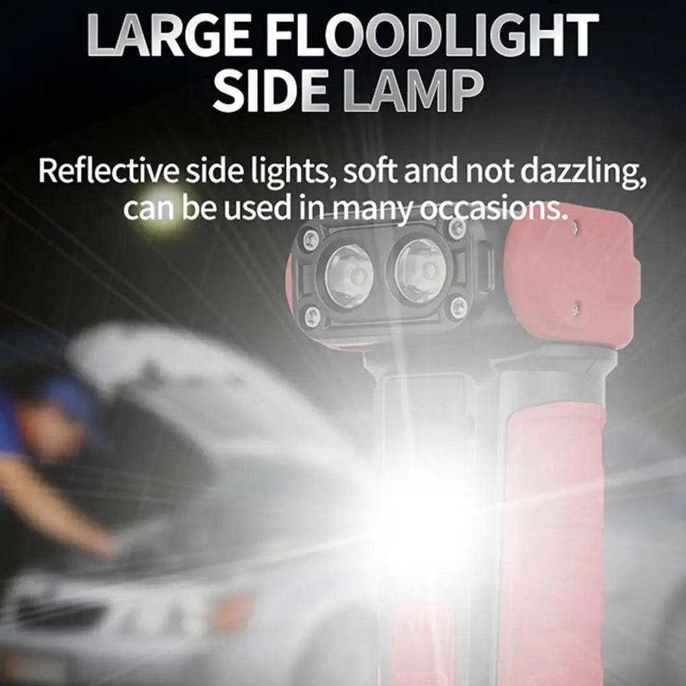 Mini Rotating LED Flashlight Ultra-Bright Emergency Flashlight Rotating Work Light Rechargeable Pocket Flashlight